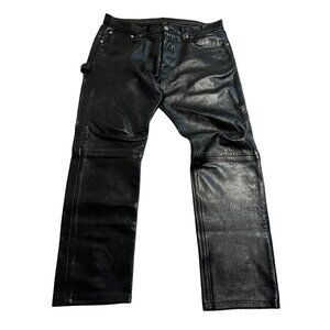 ISWAS P1 Pants in Black Leather